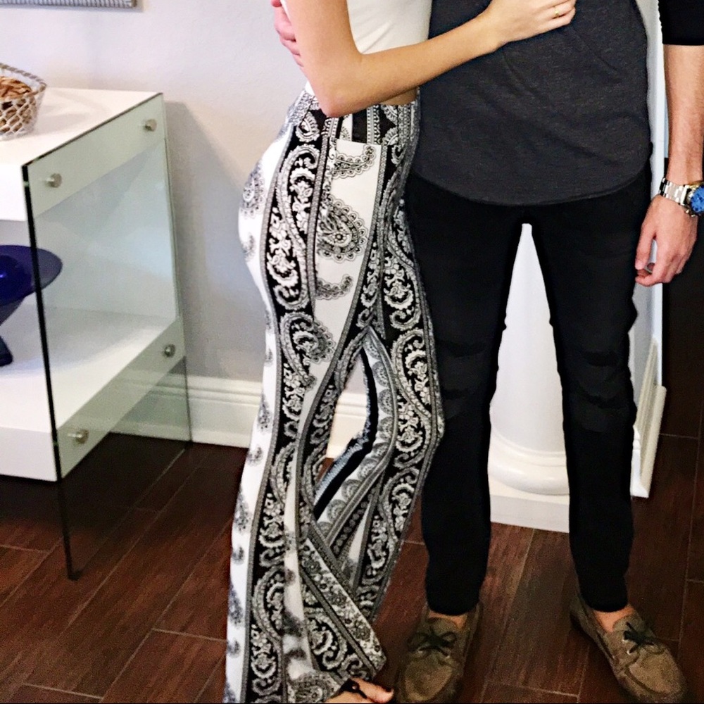 Pattern Flare Pants